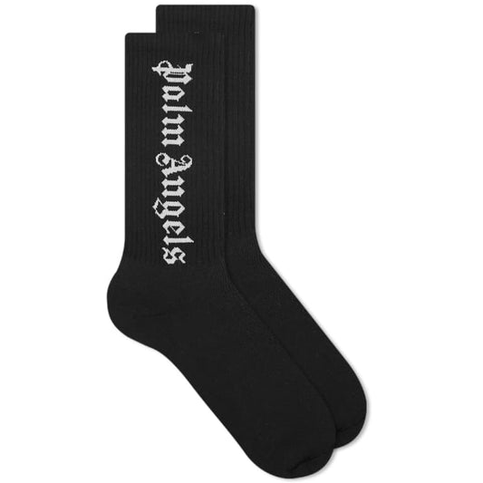 Palm Angels Logo Socks - Black - Escape Menswear