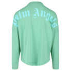 Palm Angels Long Sleeve Oversized Mock Neck T-Shirt - Green - Escape Menswear