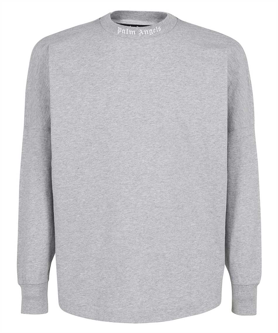 Palm Angels Long Sleeve Oversized Mock Neck T-Shirt - Grey - Escape Menswear