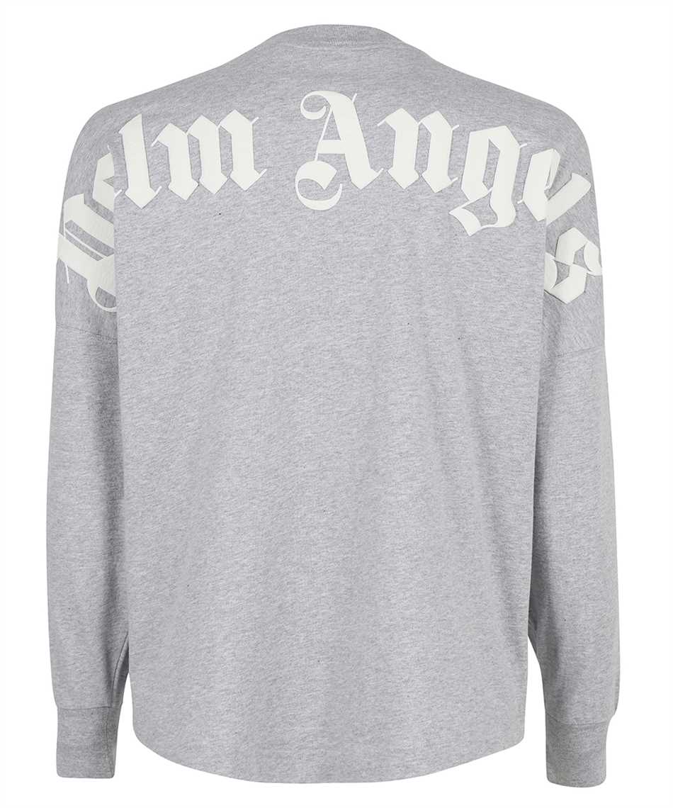 Palm Angels Long Sleeve Oversized Mock Neck T-Shirt - Grey - Escape Menswear