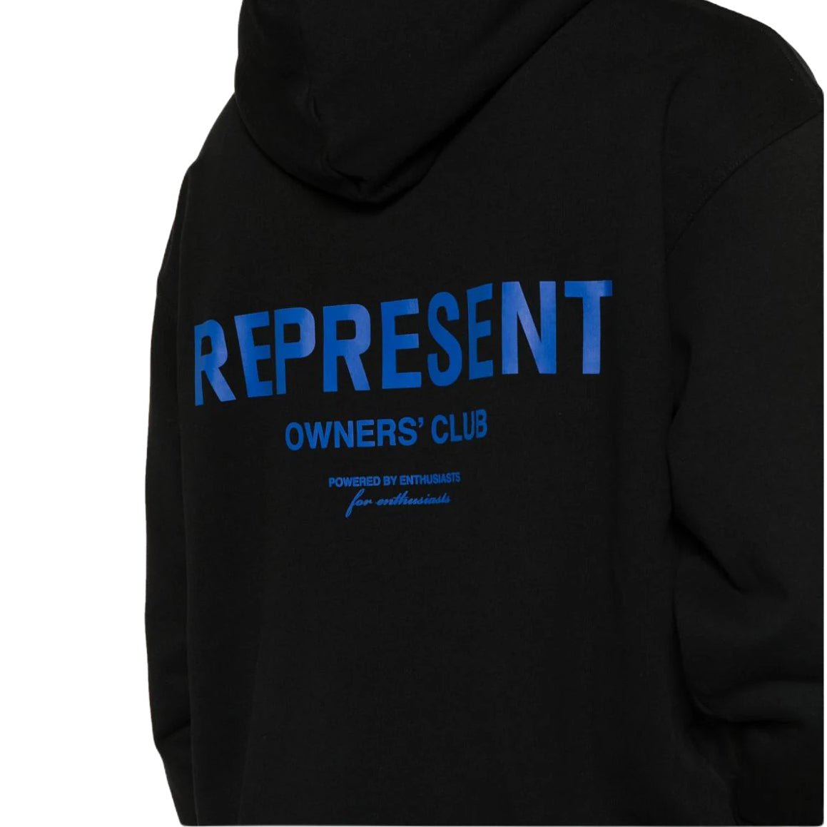 Represent Owners Club Hoodie - 330 Black/Cobalt - Escape Menswear