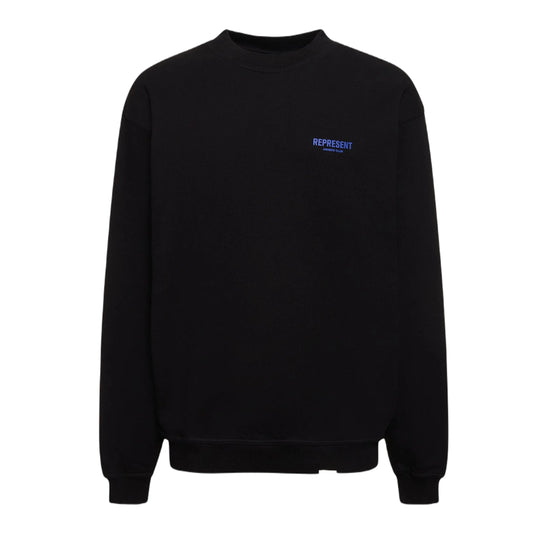 Represent Owners Club Sweatshirt - 330 Black/Cobalt - Escape Menswear