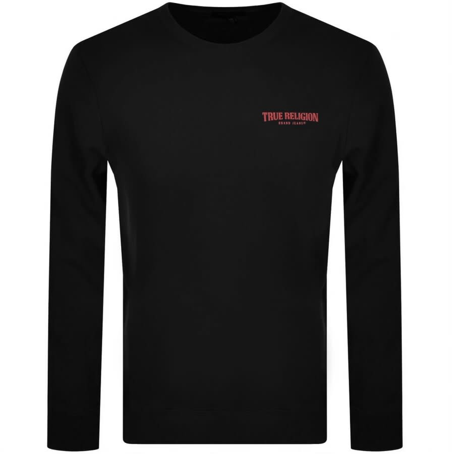 True Religion Arch Logo Sweatshirt - Onyx - Escape Menswear