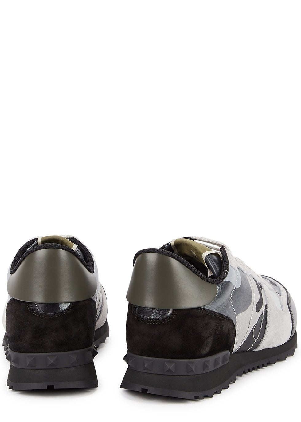 Valentino grey black hot sale camouflage rockrunner sneaker