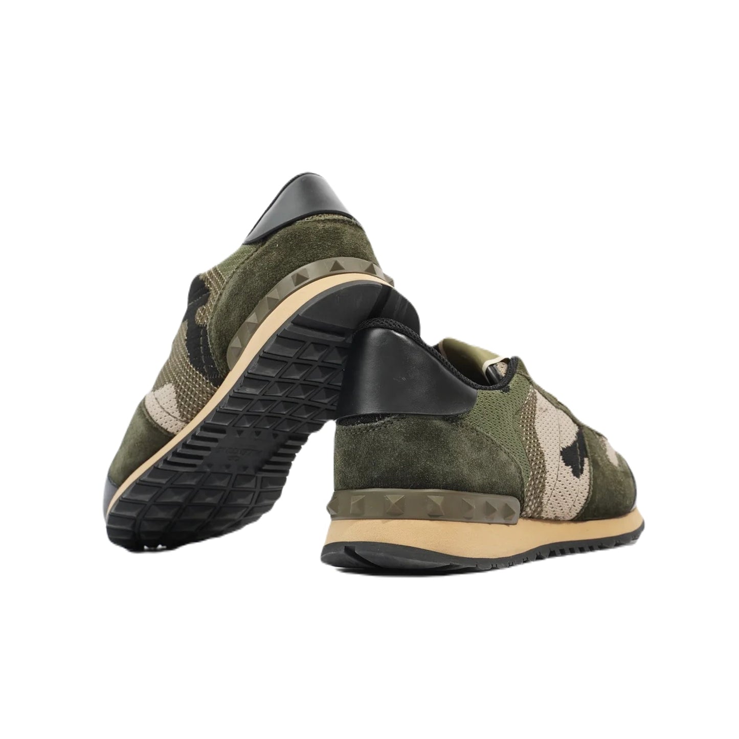 Valentino Camouflage Rockrunner Sneakers - 31R Green Blk - Escape Menswear