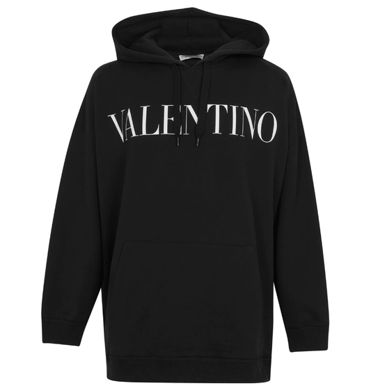 Valentino Logo OTH Hoodie - 0NI Black - Escape Menswear