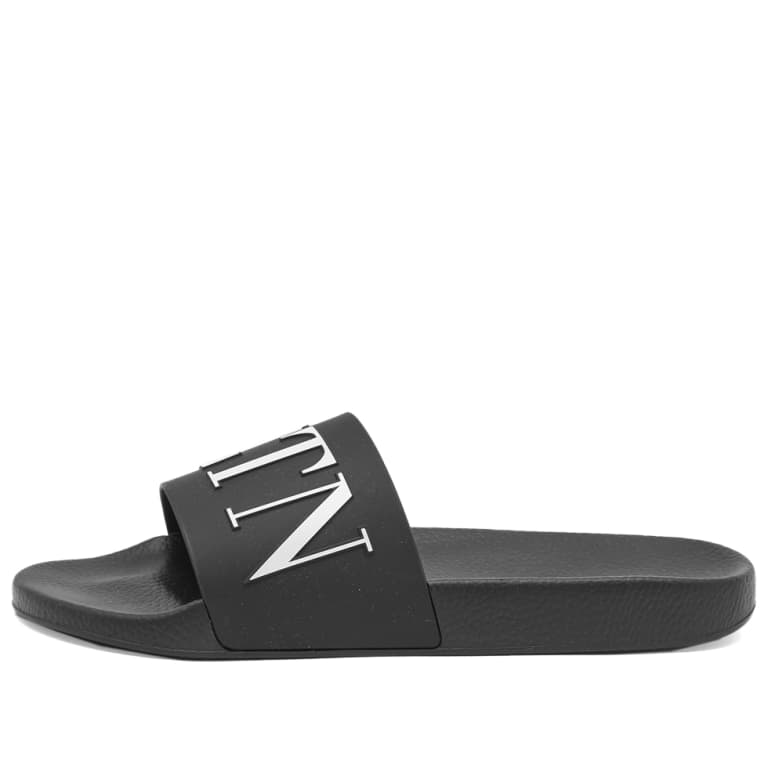 Valentino Logo Sliders - 0NI Black - Escape Menswear