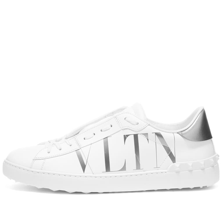 Valentino Logo Sneakers - 2C0 White/Silver - Escape Menswear