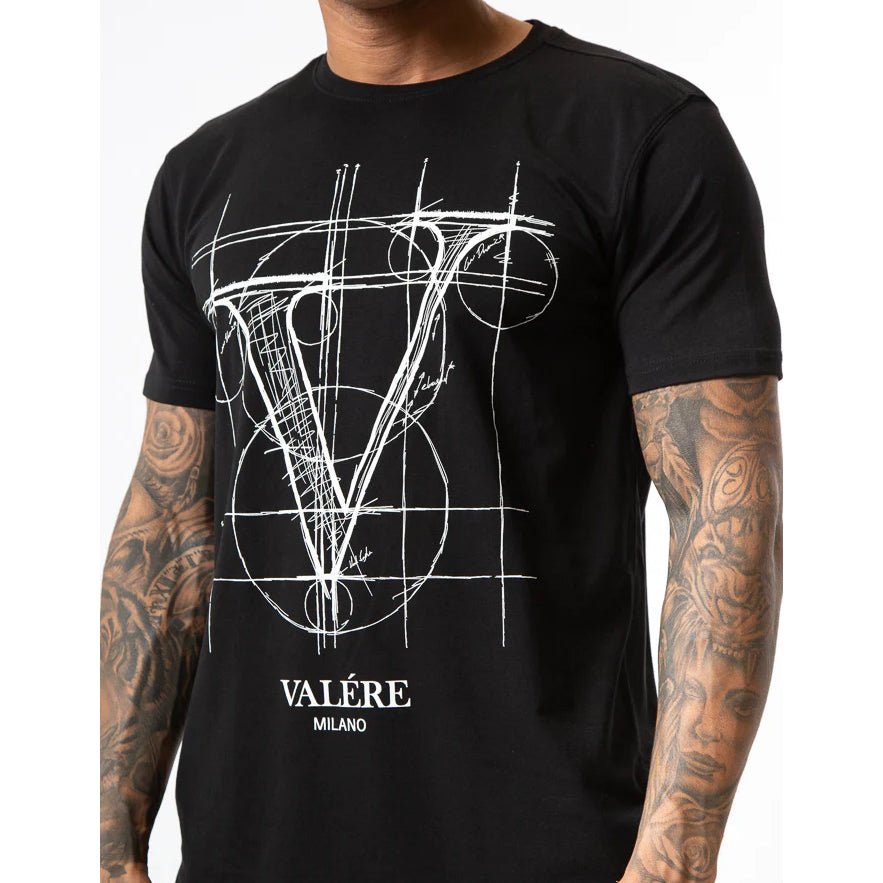 Valere Scribble T-Shirt - Black - Escape Menswear