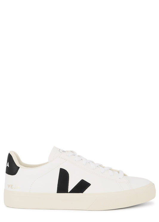 Veja Campo Chromefree Leather Trainers - Extra White/Black - Escape Menswear