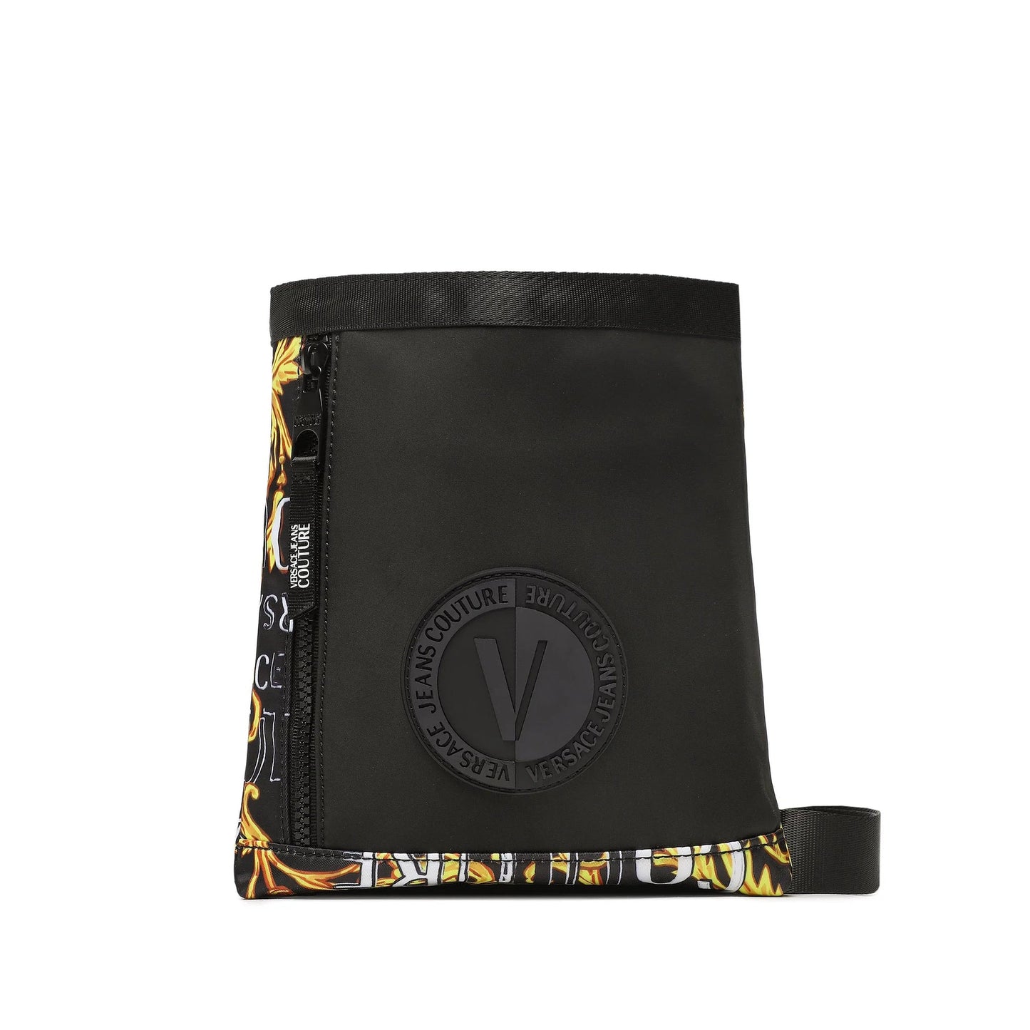 Versace JC Range Logo Sketch Bag - G89 Black/Gold - Escape Menswear