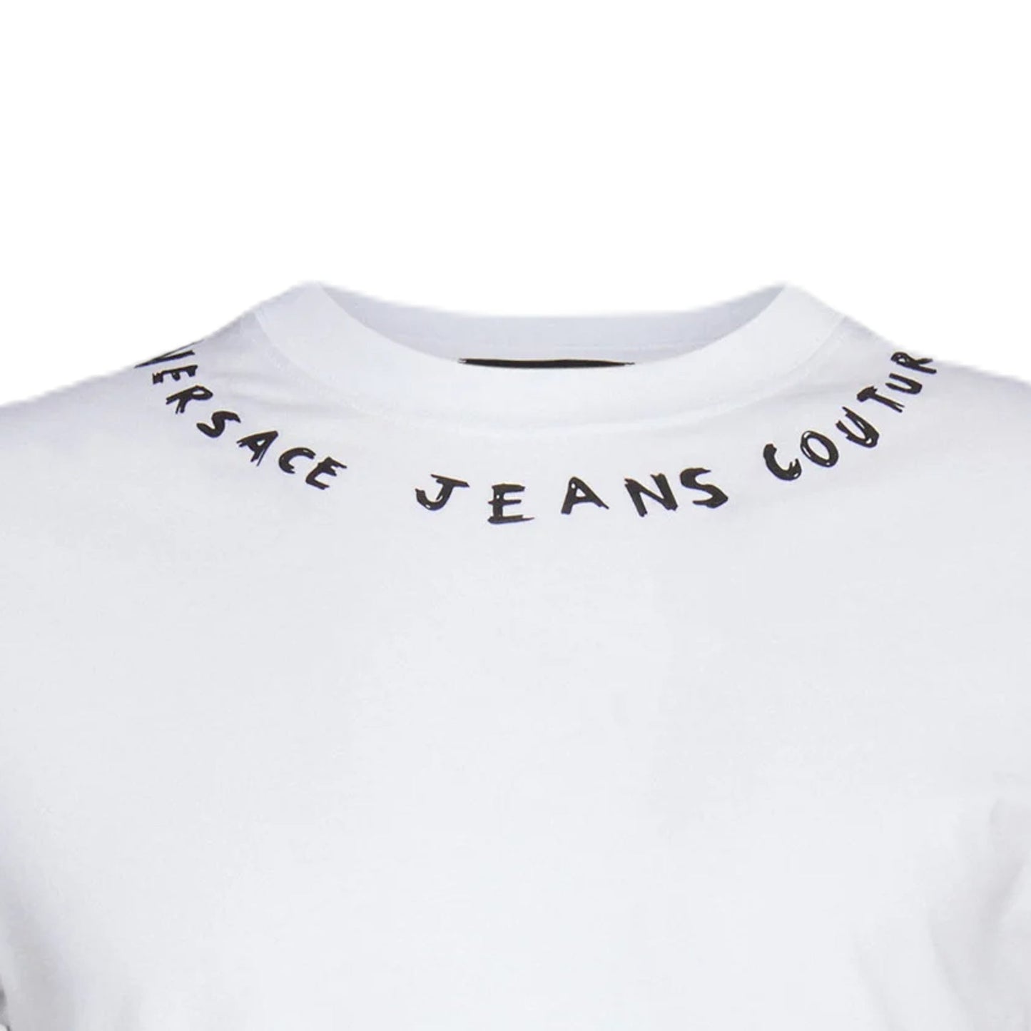 Versace Jeans Couture Collar Logo T-shirt - 003 White - Escape Menswear