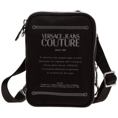 Versace Jeans Couture EE1YWAB26 Messenger Shoulder Bag - Black - Escape Menswear