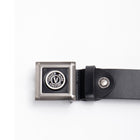 Versace Jeans Couture Logo Square Buckle Belt - Nickle/Black - Escape Menswear