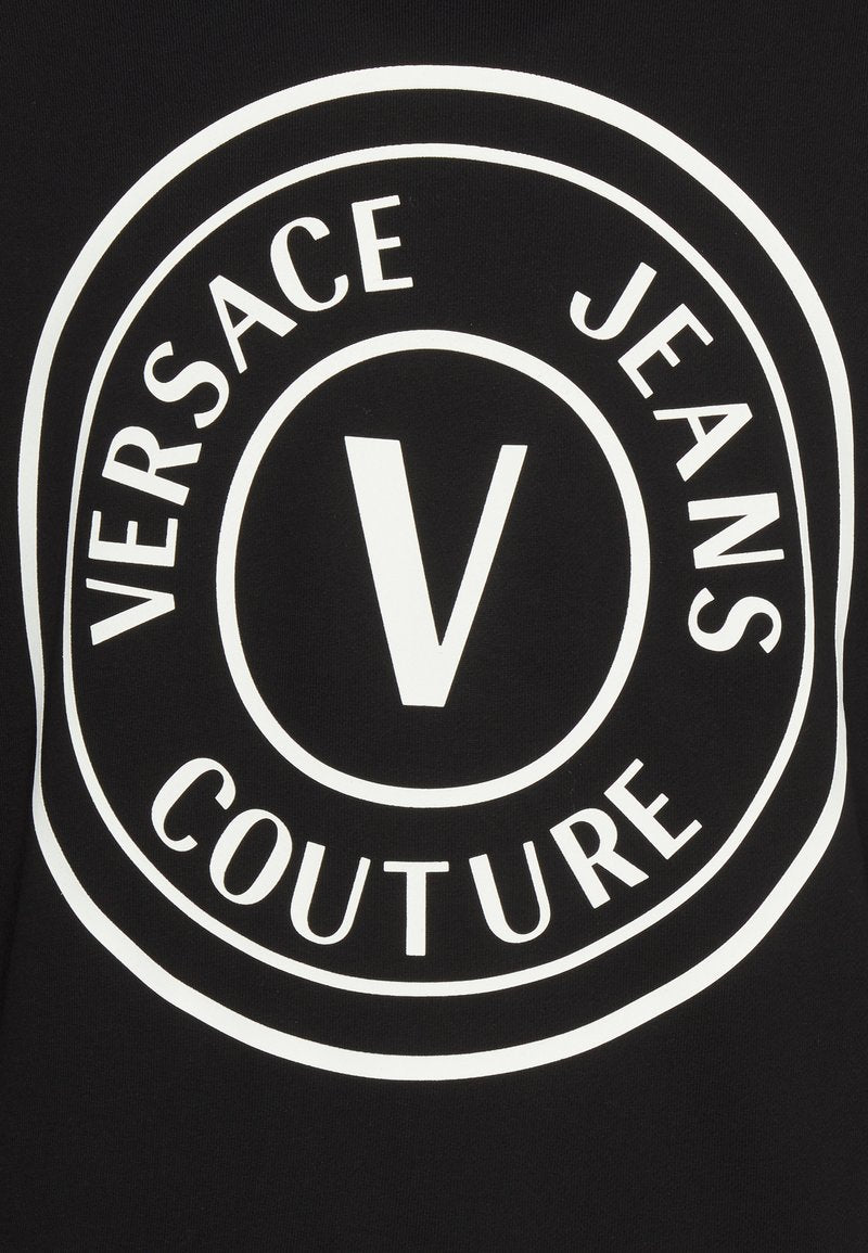 Versace Jeans Couture Rubber V-Emblem Sweatshirt - 899 Black - Escape Menswear