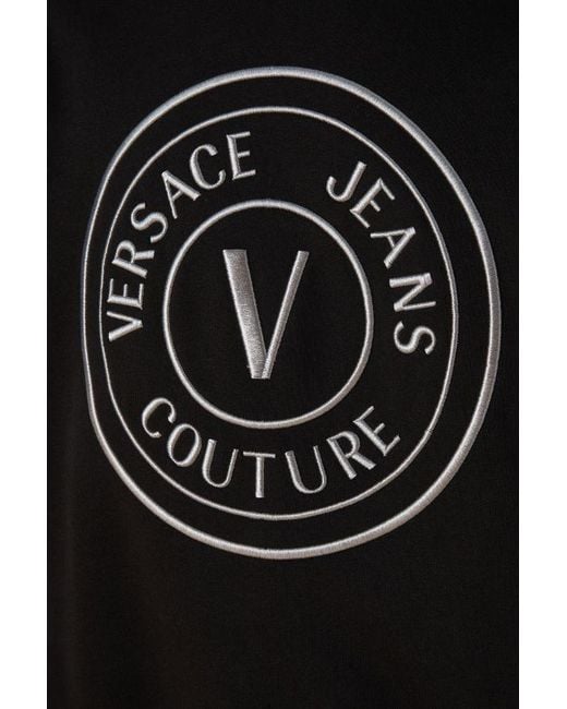 Versace Jeans Couture V-Emblem Hoodie - C89 Black - Escape Menswear