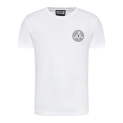 Versace Jeans Couture V Emblem Logo T-Shirt - 003 White - Escape Menswear
