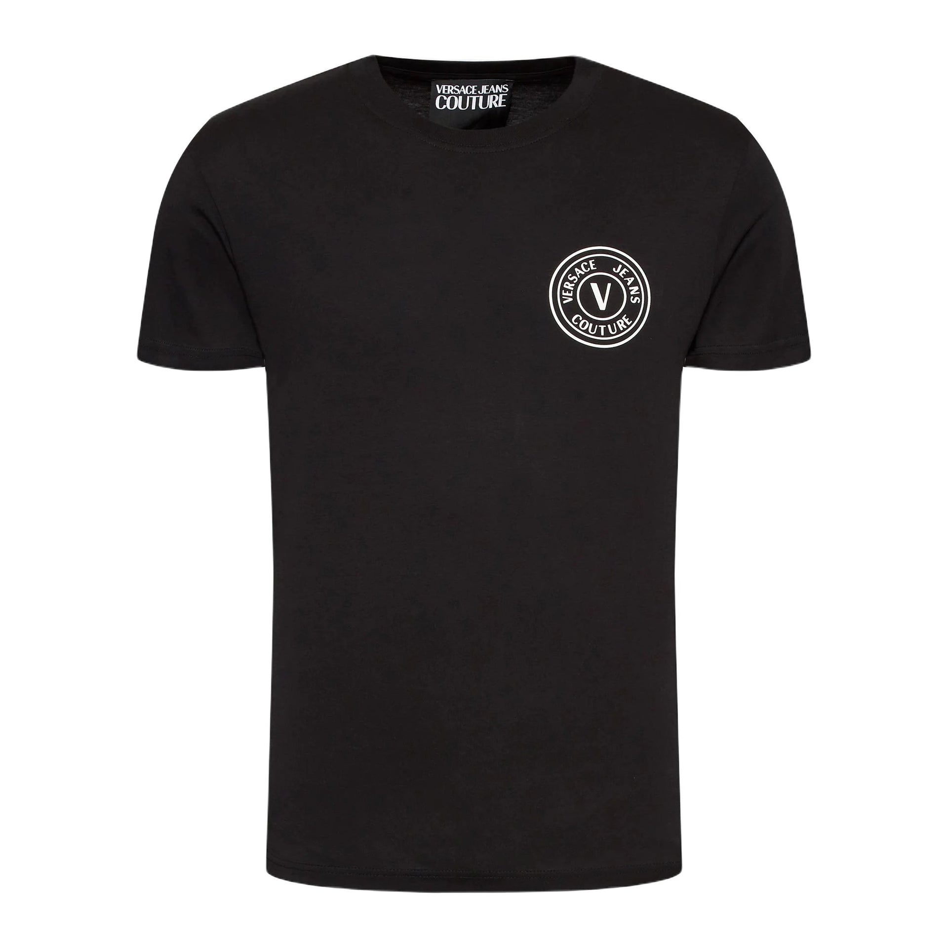 White V-Emblem T-Shirt by Versace Jeans Couture on Sale